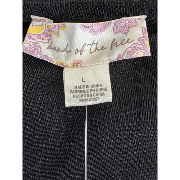 NWT Band Of The Free Large Long Black Maxi Cocktail Dress - Picture 3 of 16